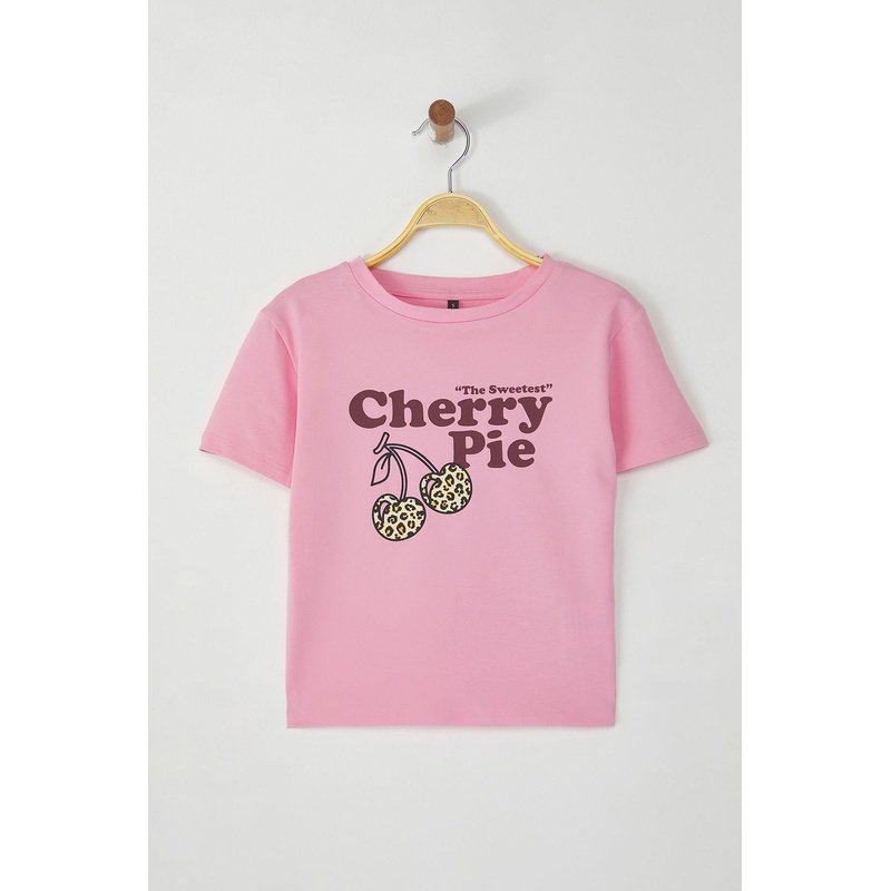 Women's Printed Short Slim T-Shirt