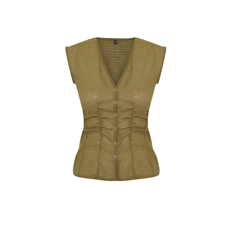 Women's Straight Sleeveless Slim Fit Blouse