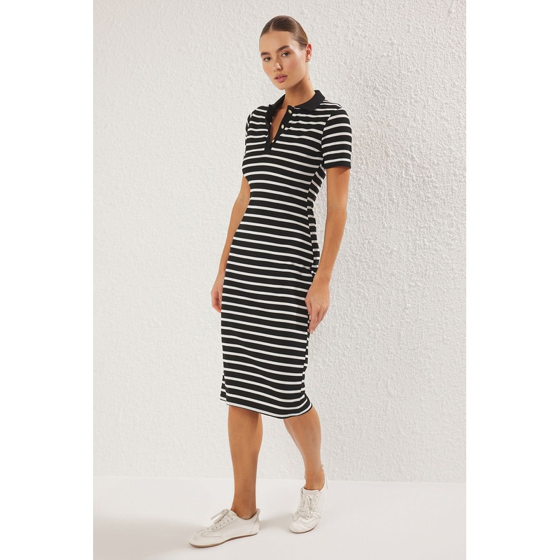 Women's Striped Mini Short Casual/casual Slim Dress