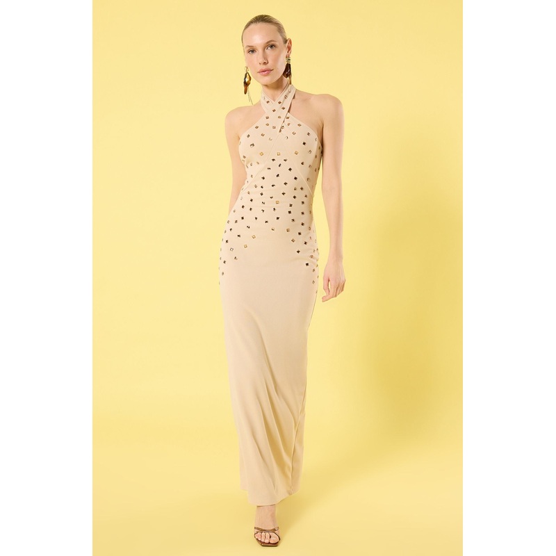 Beige Evening Dress & Graduation Dress