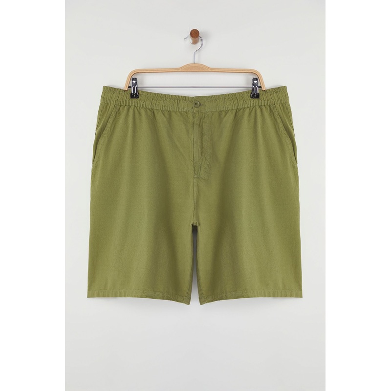 Man Men's Textured Normal Waist Plus Size Shorts & Bermuda