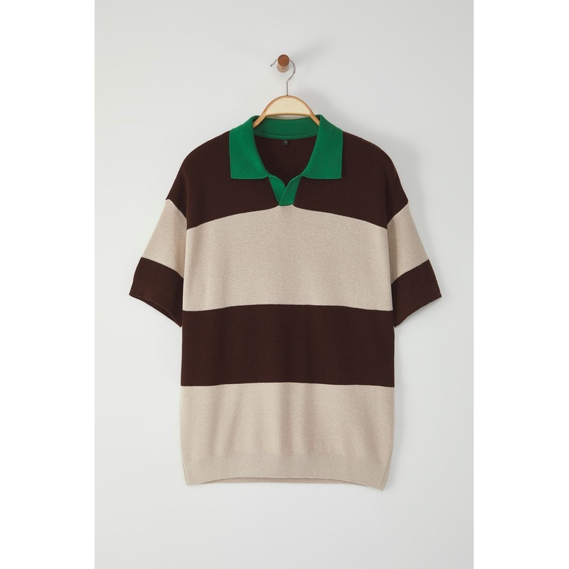 Man Very Colorful Polo Neck T-Shirt
