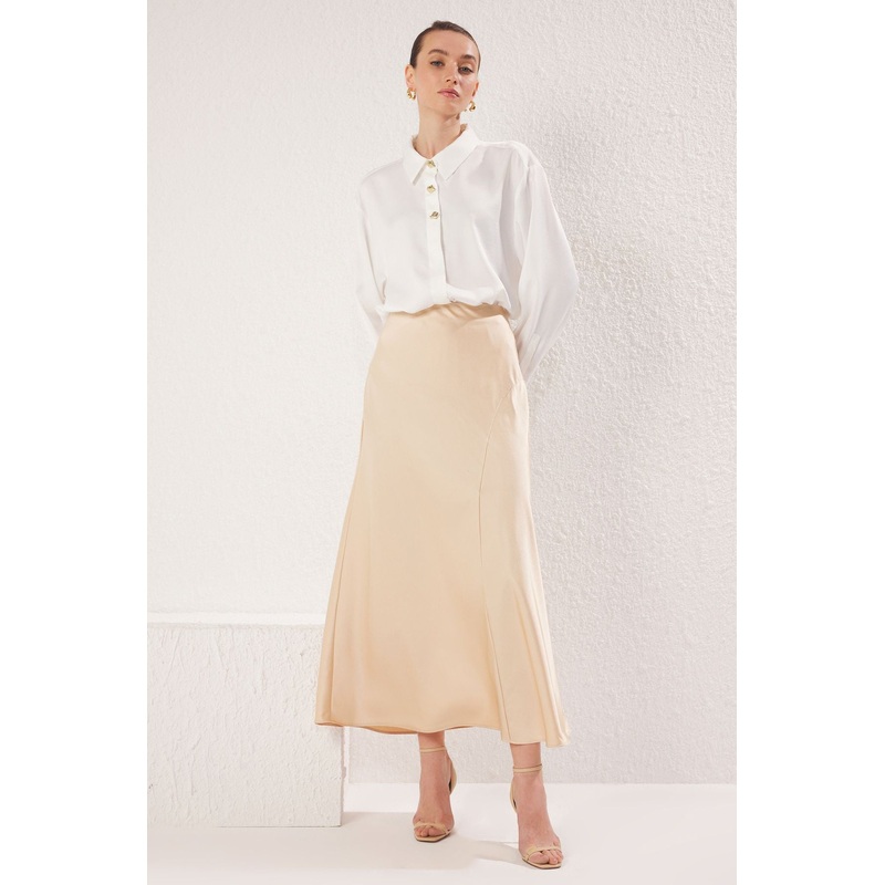 Modest Women's Plain Maxi A-Line Modest Skirts