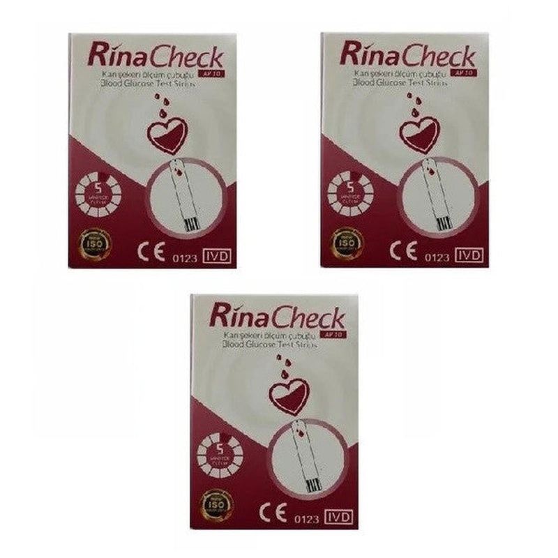 Rina Check Ap10 Sugar Measuring Strips 50 Pieces 3 Boxes