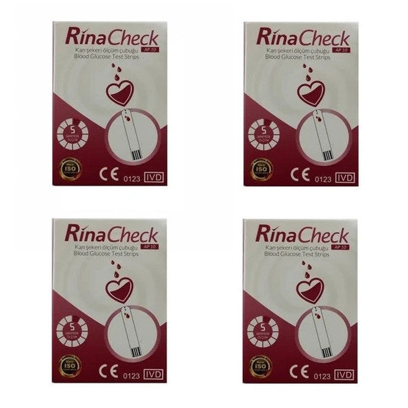 Rina Check Ap10 Sugar Measuring Strips 50 Pieces 4 Boxes