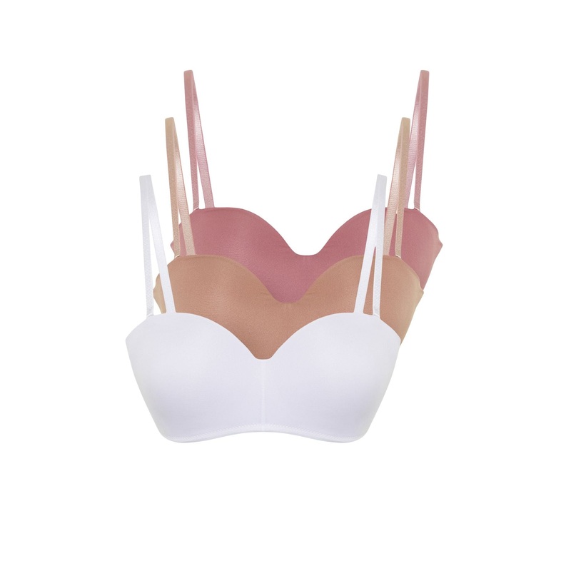 Women's 3 Pack Unifarben Fixed Cup Bras