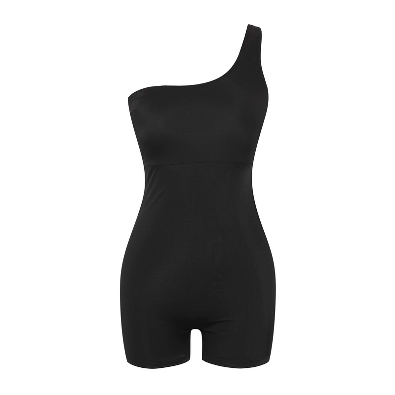 Women's Black Straight Disposal Container Swimsuit