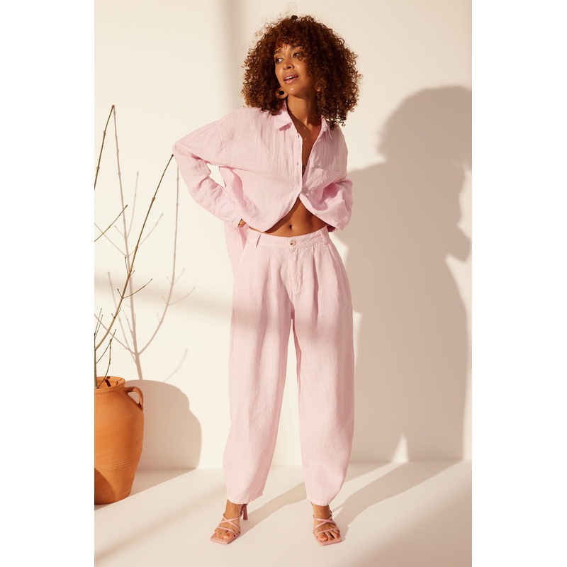 Women's Plain Balloon High Waist Jeans