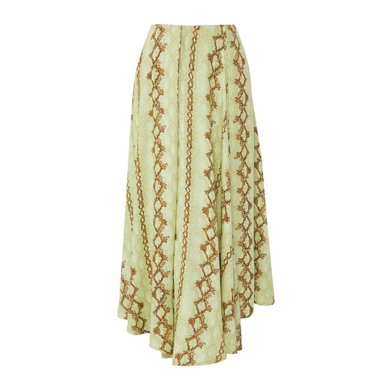 Women's Very Colorful Animal Print Maxi Asymmetric Skirt