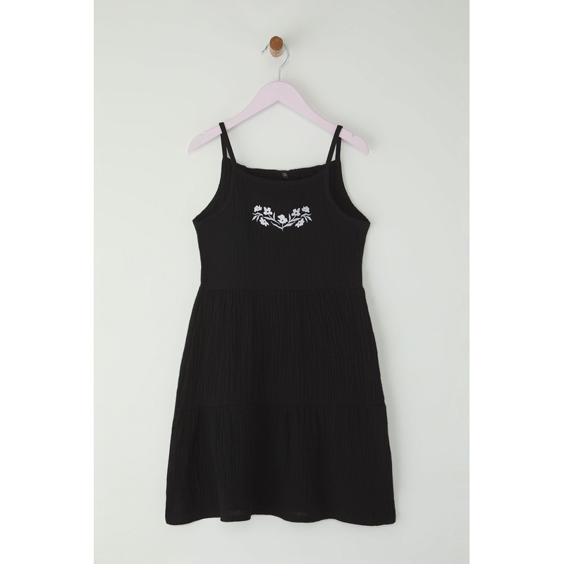 kds Girls Embroidered / Embroidered Mini Sleeveless Casual/daily Regular Dress