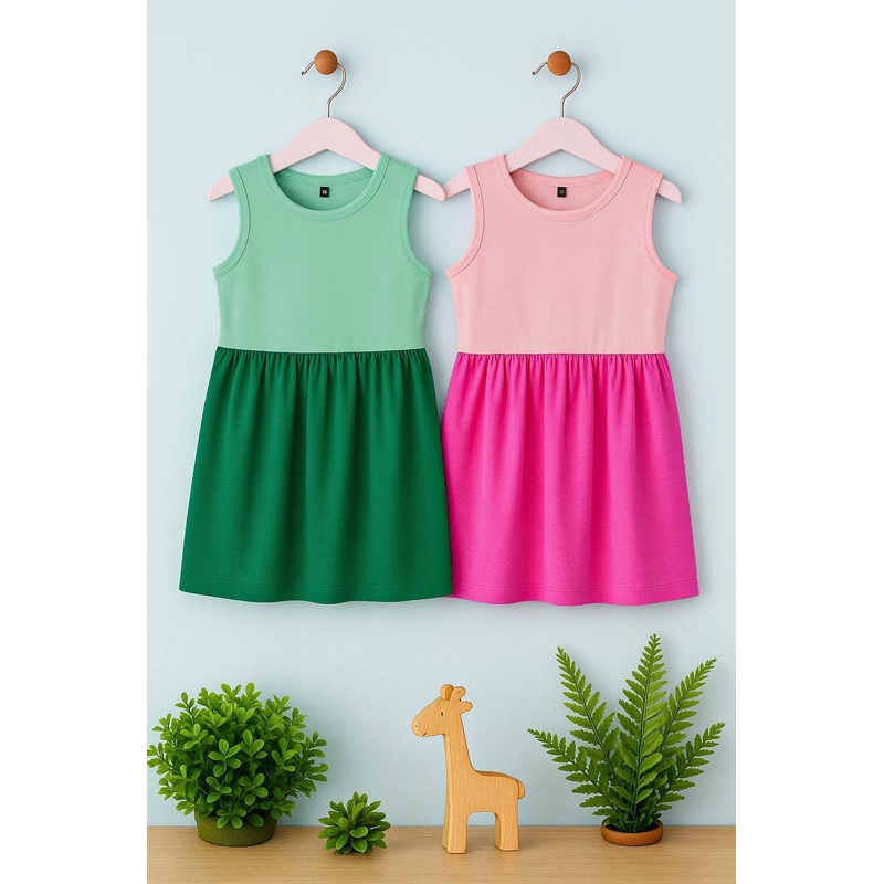 kds Girls Pink Straight Short / Mini Sleeveless Casual/daily Regular Dress