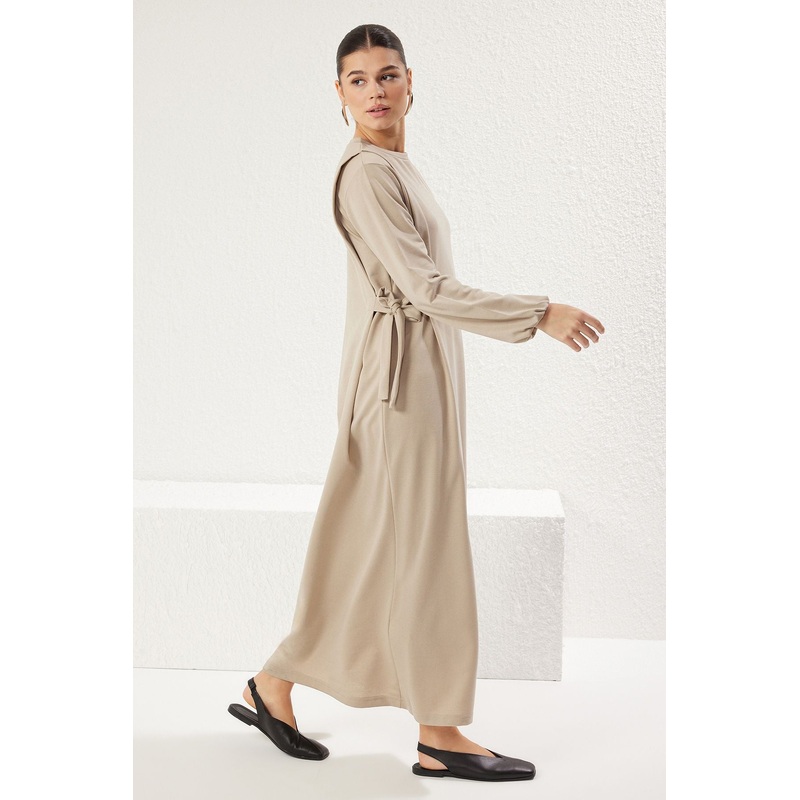 Modest Women's Plain Maxi Long Casual Fitted Modest Dresses