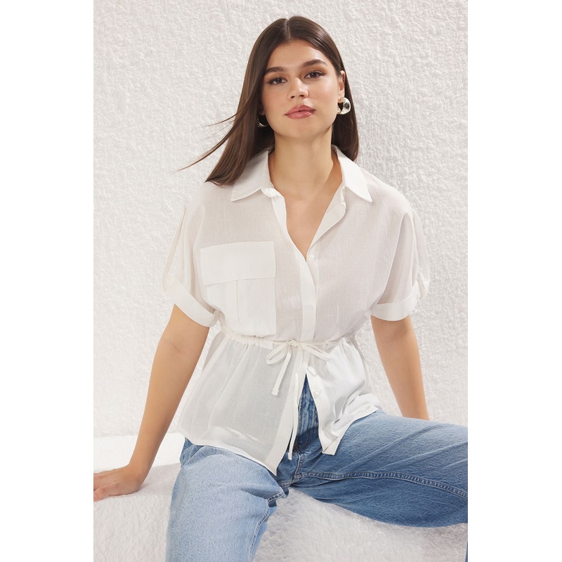 Women's Plain Short Regular Shirt