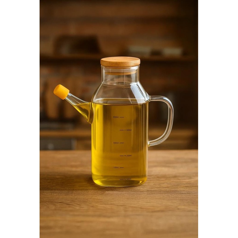 Bambum Petto - Bamboo Lid Oil Can 600Ml