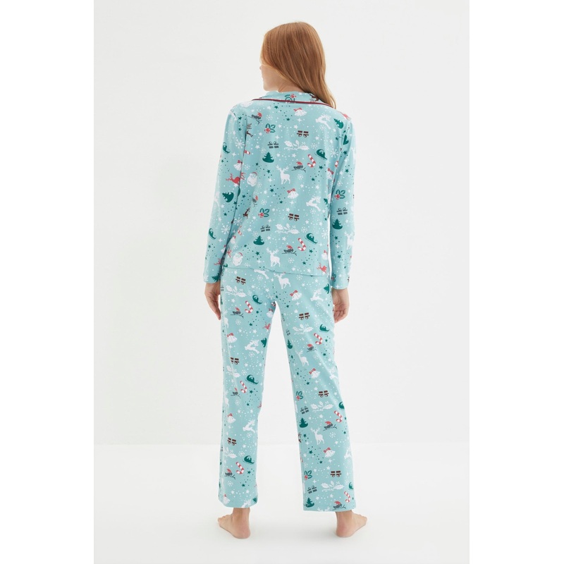 Christmas Themed Knitted Pajamas Set THMAW22PT1211