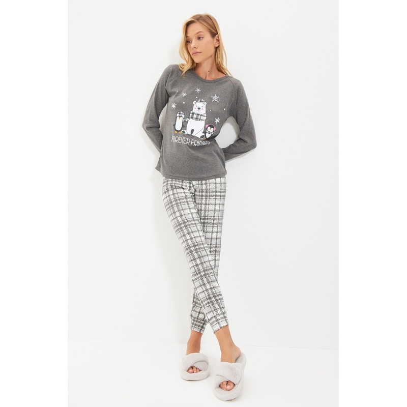 Knitted Printed Pajamas Set THMAW22PT0395
