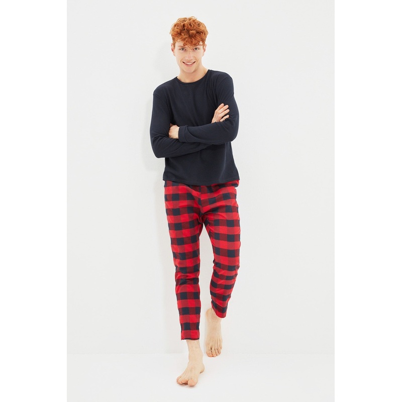 MAN Multi Color Plaid Pajamas Set THMAW21PT0359