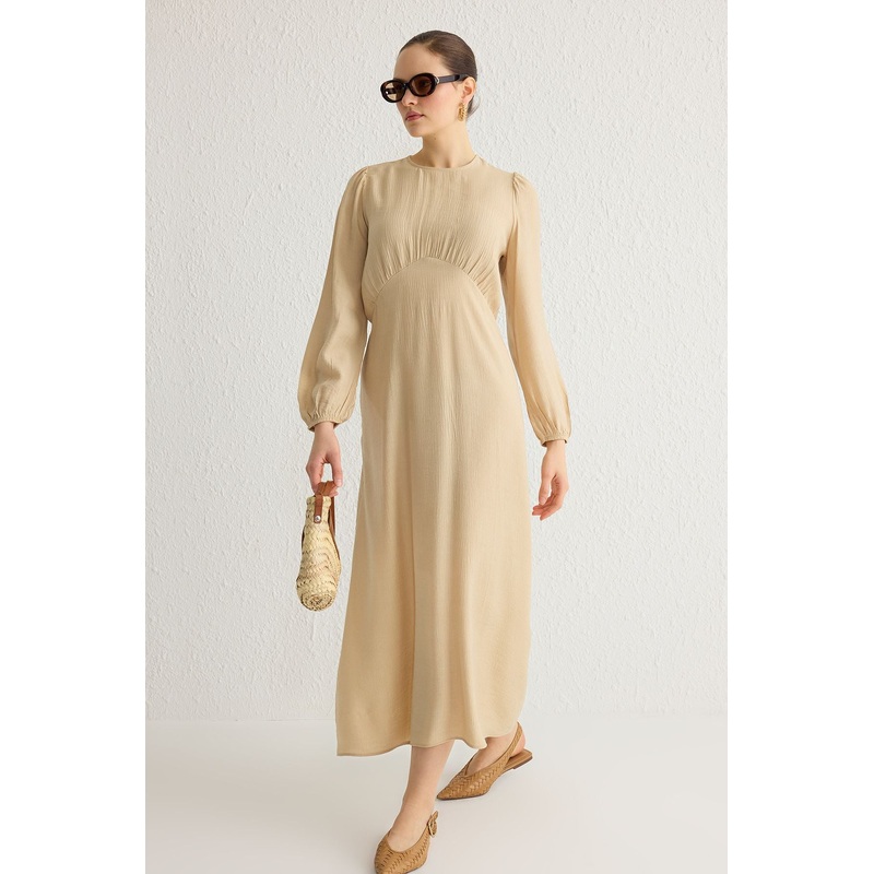 Modest Beige Modest Dresses