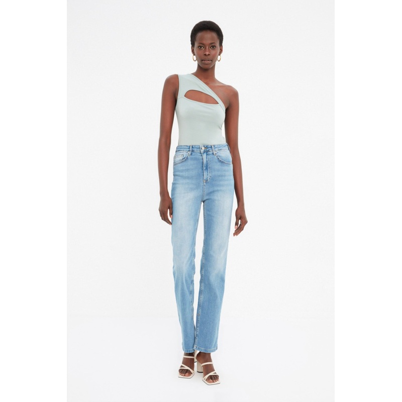 Slit High Waist Slim Flare Jeans Twoss22Je0643