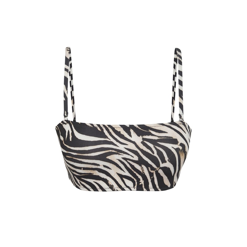 Women's Multi-Colored Animal Print Removable Cup Bikini Top