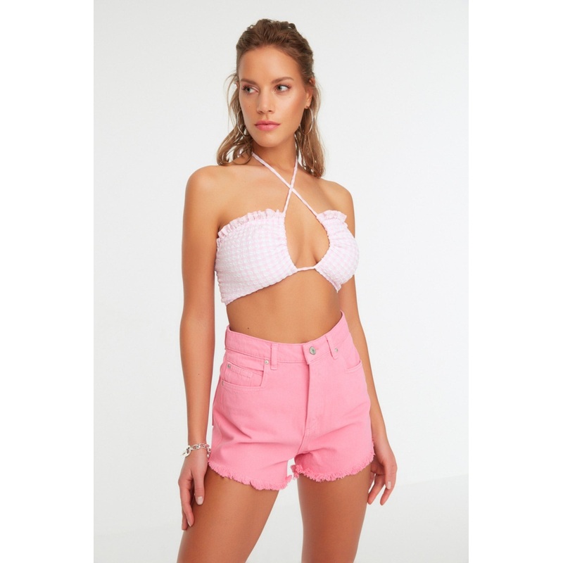 High Waist Beach Shorts & Bermuda Tbess22Sr0395