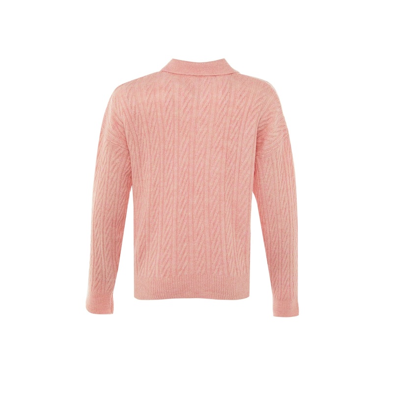 Knitted Detailed Polo Neck Knitwear Sweater TWOAW21KZ2635