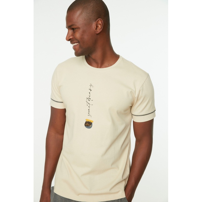 Man Men's Regular Fit Printed Pajamas Set Tmnss22Pt0207