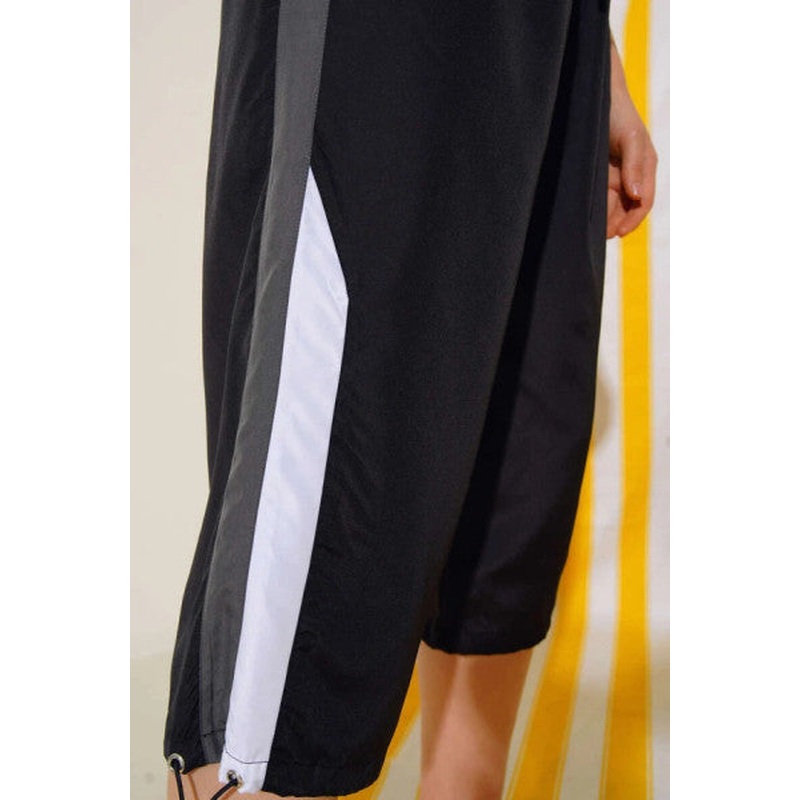 Pocket Capri Short Swimsuit Black