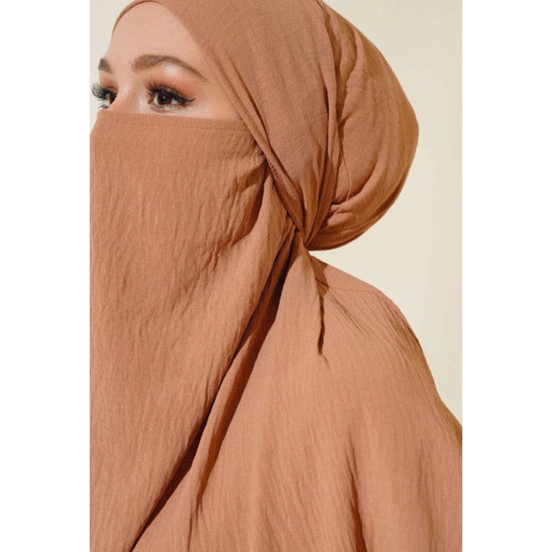 Veiled Wide Abaya Camel