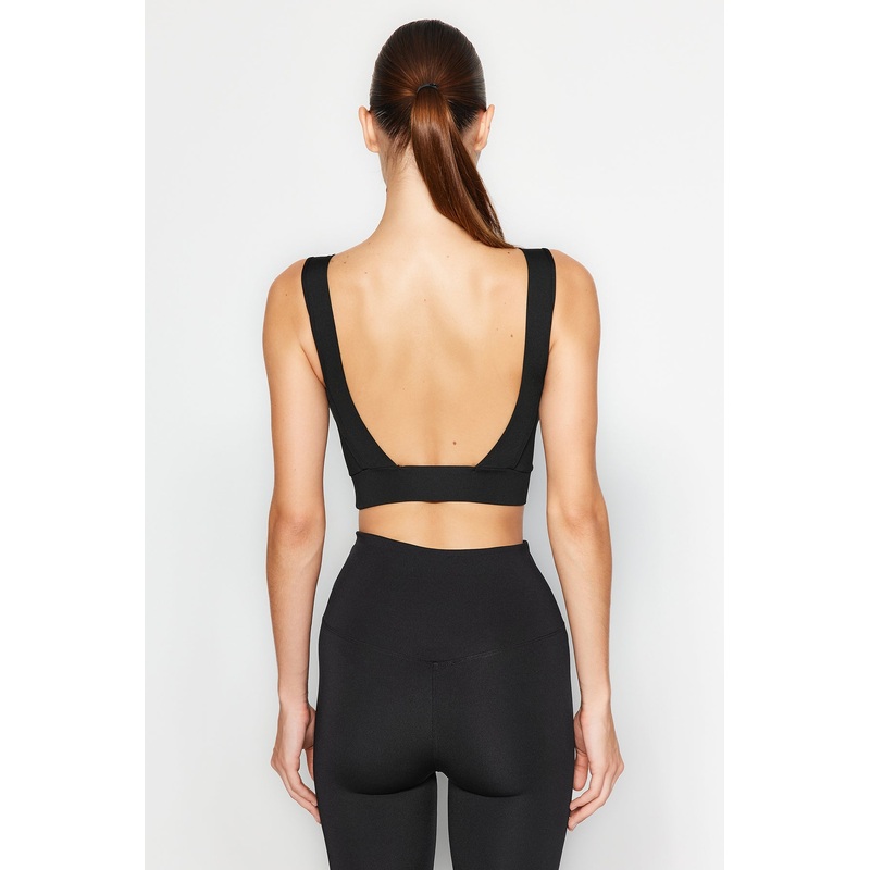 Black Support/shaping V-Neck Sports Bra Thmaw24Ss00017