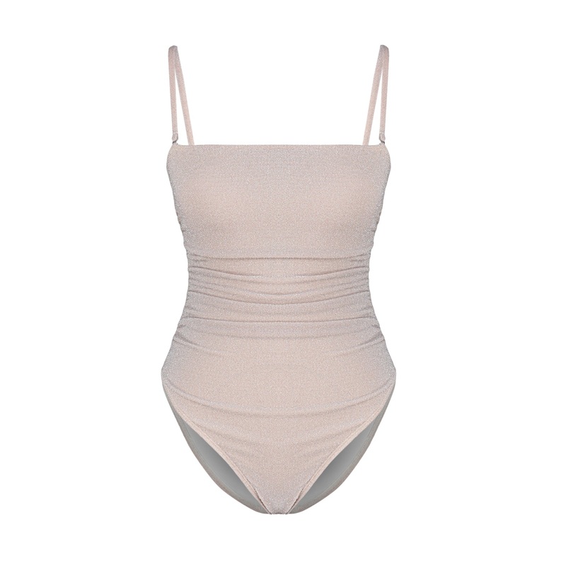 Glitter Draped Swimsuit Tbess23Ma00406