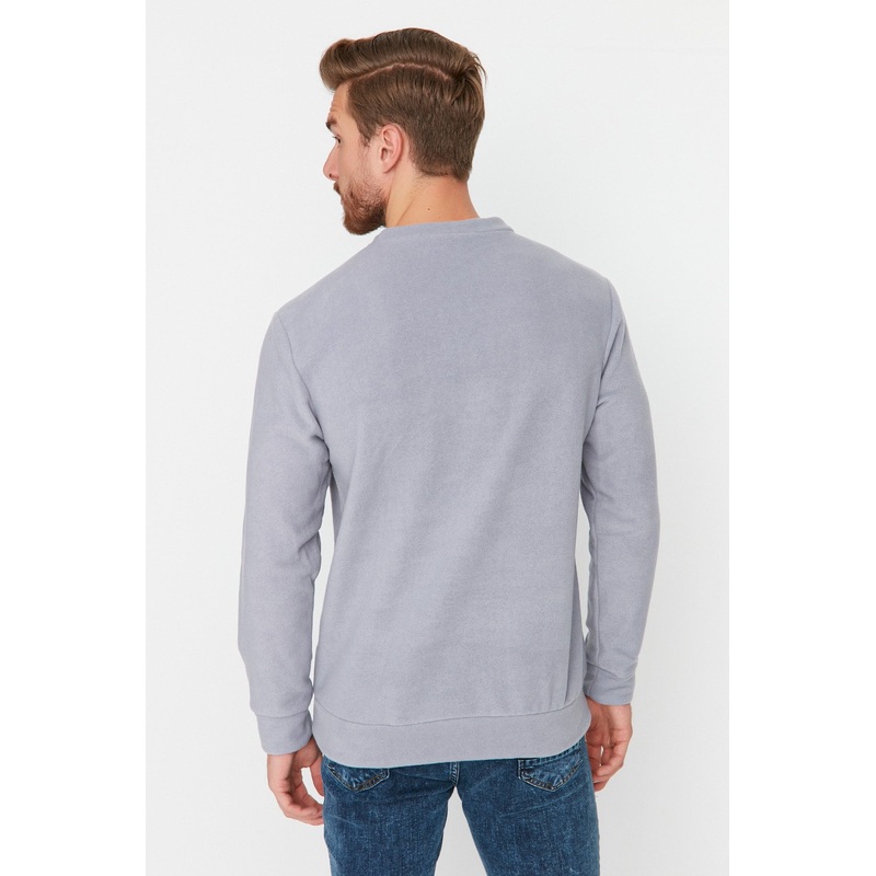 MAN Men Regular Fit Crew Neck Fleece Warm Sweatshirt TMNAW23SW00340