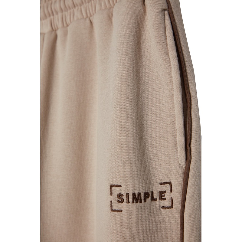 MAN Men's Gray Motto Long Sleeve Casual/Casual Oversized Tracksuit Set