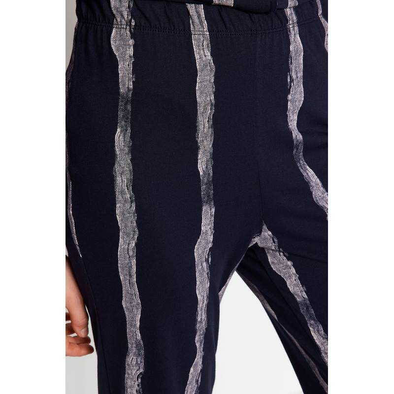 Women's Striped Long Sleeve Homewear Regular Pajama Set