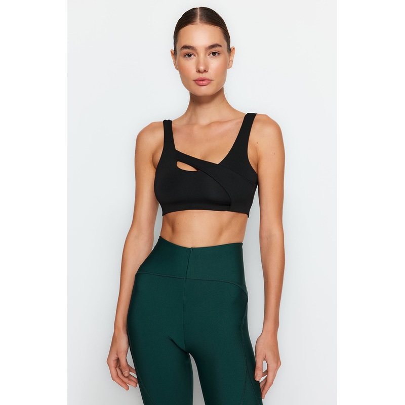 Women's white Straight Capless Sports Bra