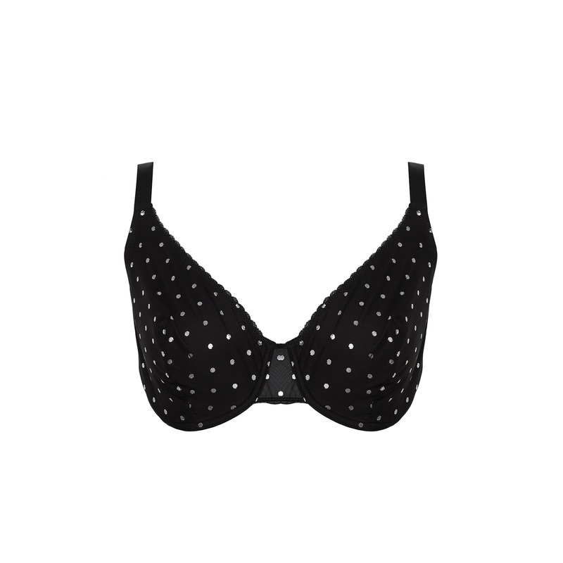 Curve Women's Polka Dot Wire Bra Plus Size Bra