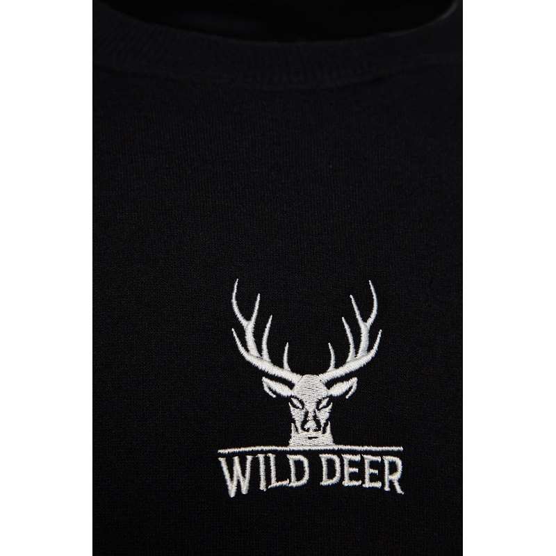 Man Men's Animal Print Long Sleeve Oversize Sweatshirt