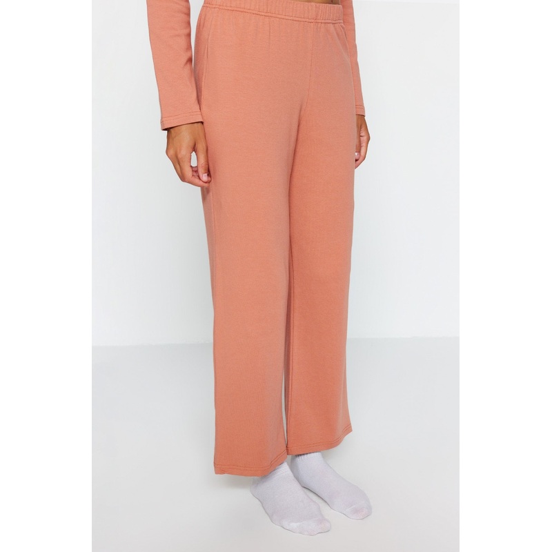 Women's Beige Plain Long sleeve Homewear Relaxed fit Pajama Set