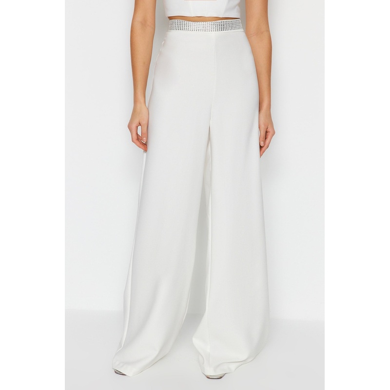 Women's Plain Cigarette pants High Waist Pants