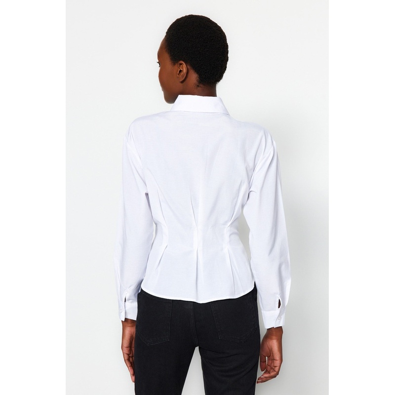 Women's Plain Long sleeve Fitted Shirt