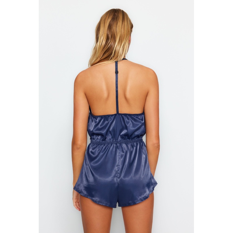 Women's Straight Mini With Suspenders Lounge/home Relaxed Fancy Nightgown