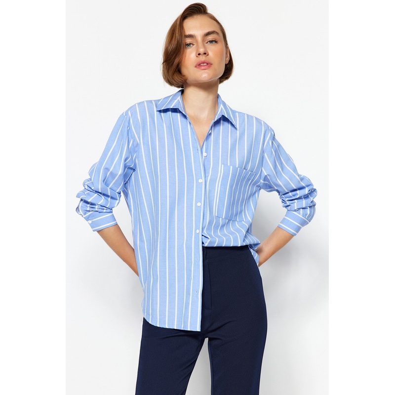 Women's Striped Long Sleeve Regular Fit Shirt