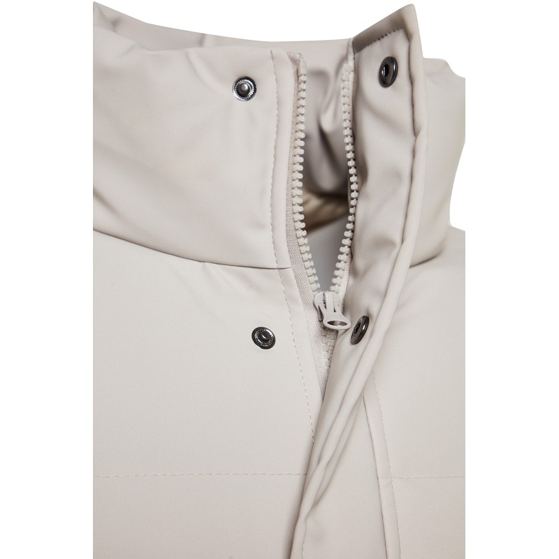 Man Men's Gray Plain Oversize Winter Jacket