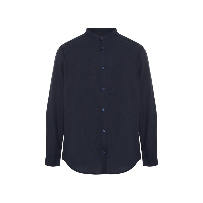 Man Men's Plain Long Regular Shirt