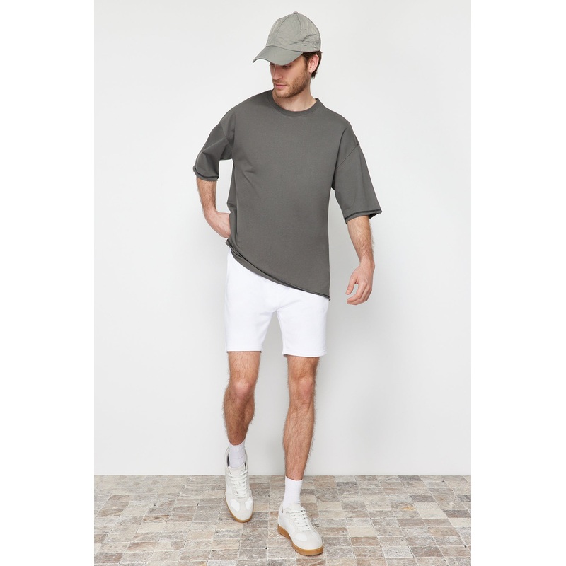 Man Men's Plain Regular Waist Shorts & Bermudas