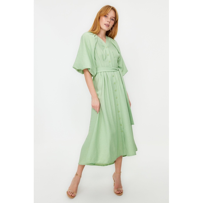 Modest Women's Plain Maxi 3/4 Sleeve Casual Regular Dress