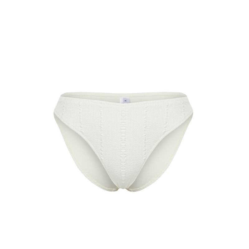 Women's Ecru Plain Bikini Bottoms