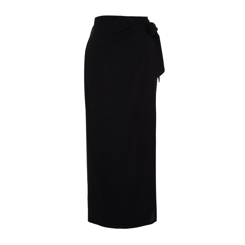 Women's Plain Maxi Wrapper Skirt