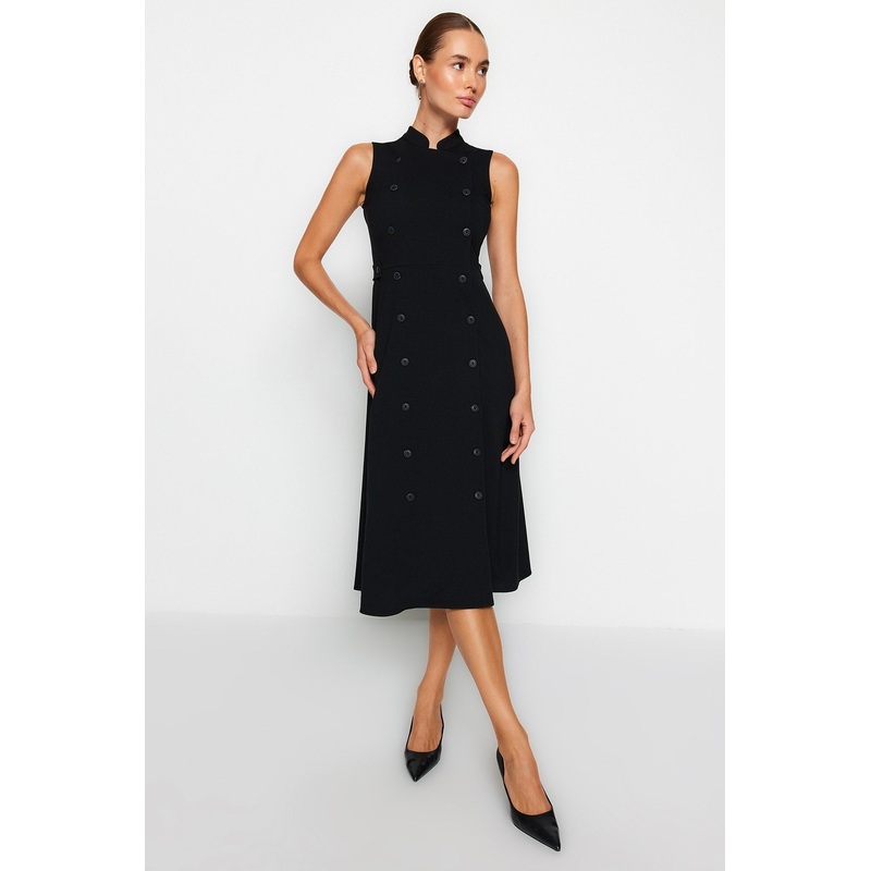 Women's Plain Midi Sleeveless Evening / Daily Regular Fit Dress