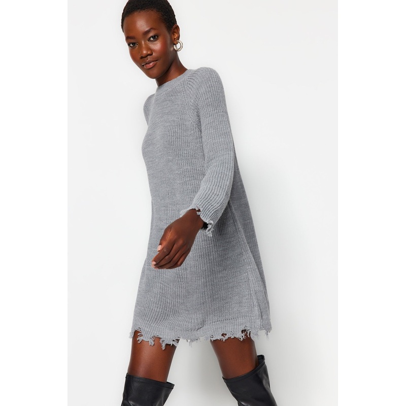 Women's Plain Mini Long Casual Oversize Dress